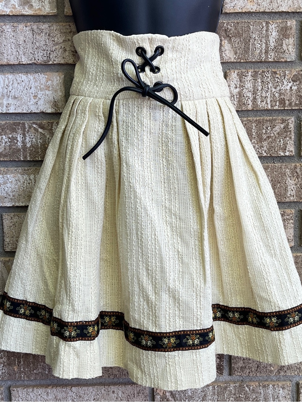 Vintage Charm of Hollywood Prairie Folk Cottagecore Fairytale A-Line Skirt Sz 7